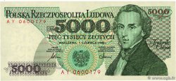 5000 Zlotych POLOGNE  1986 P.150b NEUF