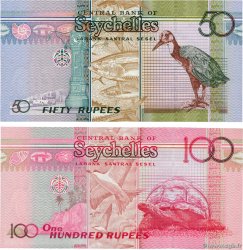 50 et 100 Rupees Lot SEYCHELLES  2011 P.43a et P.44a SC+