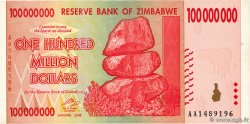 100 Millions Dollars ZIMBABWE  2008 P.80 TTB