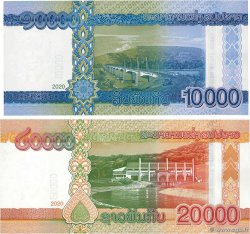 10000 et 20000 Kip Lot LAOS  2020 P.41B P.41C NEUF