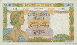 500 Francs LA PAIX FRANCE  1942 F.32.33