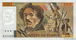 100 Francs DELACROIX modifié FRANKREICH  1983 F.69.07 fST