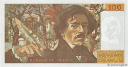 100 Francs DELACROIX imprimé en continu FRANCE  1991 F.69bis.03a3 UNC-