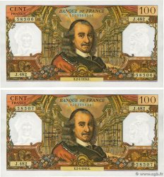 100 Francs CORNEILLE Consécutifs FRANCE  1970 F.65.31