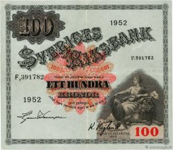 100 Kronor SWEDEN  1952 P.36ah VF