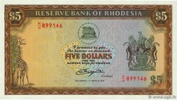 5 Dollars RHODESIA  1976 P.36a q.FDC