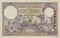 100 Francs TUNISIE  1938 P.10c TTB