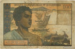 100 Francs - 20 Ariary MADAGASCAR  1961 P.052 BC