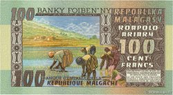 100 Francs - 20 Ariary MADAGASCAR  1974 P.063a AU