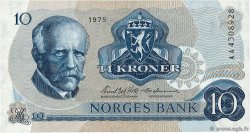10 Kroner NORVÈGE  1975 P.36b SUP+
