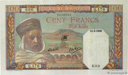 100 Francs ALGÉRIE  1940 P.085 TTB+