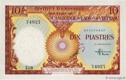 10 Piastres - 10 Dong FRENCH INDOCHINA  1953 P.107 AU