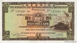 5 Dollars HONG KONG  1973 P.181f NEUF