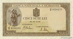 500 Lei ROMANIA  1941 P.051a q.FDC