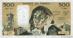 500 Francs PASCAL FRANKREICH  1987 F.71.37a fST+