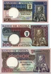 50, 100 et 500 Escudos Lot ANGOLA  1973 P.105 au P.107 SC+