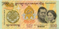 100 Ngultrum Commémoratif BHUTAN  2011 P.35 ST