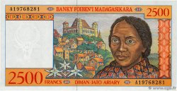 2500 Francs - 500 Ariary MADAGASKAR  1998 P.081