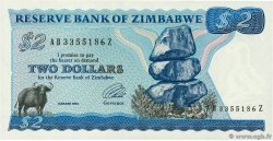 2 Dollars ZIMBABWE  1983 P.01b