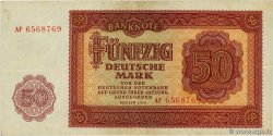 50 Deutsche Mark GERMAN DEMOCRATIC REPUBLIC  1955 P.20a VF-