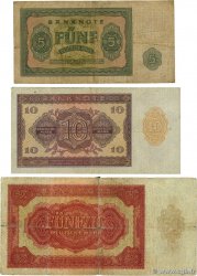 5, 10 et 50 Deutsche Mark Lot DEUTSCHE DEMOKRATISCHE REPUBLIK  1955 P.17a, P.18a et P.20a SGE