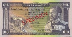 100 Dollars Spécimen ETHIOPIA  1966 P.29s UNC