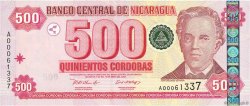 500 Cordobas NIKARAGUA  2002 P.195 ST