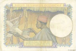 5 Francs FRENCH WEST AFRICA  1936 P.21 XF