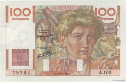 100 Francs JEUNE PAYSAN FRANCE  1946 F.28.09 AU-