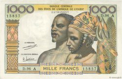 1000 Francs WEST AFRICAN STATES  1971 P.103Ah XF