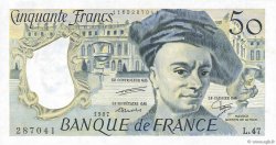 50 Francs QUENTIN DE LA TOUR FRANCIA  1987 F.67.13 q.FDC