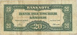 20 Deutsche Mark GERMAN FEDERAL REPUBLIC  1949 P.17a MB