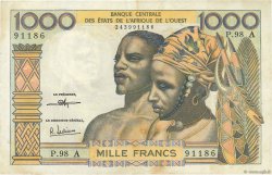 1000 Francs ESTADOS DEL OESTE AFRICANO  1972 P.103Ai MBC