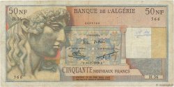 50 Nouveaux Francs ALGERIA  1959 P.120a q.MB