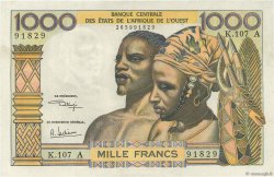 1000 Francs STATI AMERICANI AFRICANI  1973 P.103Aj