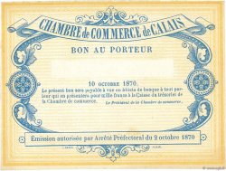 5 Francs Non émis FRANCE regionalismo y varios Calais 1870 JER.62.11A SC+