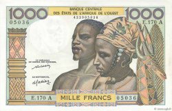 1000 Francs ESTADOS DEL OESTE AFRICANO  1977 P.103Al SC+
