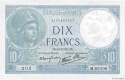 10 Francs MINERVE modifié FRANKREICH  1941 F.07.30