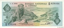 50 Francs CONGO, DEMOCRATIQUE REPUBLIC  1962 P.005a XF+