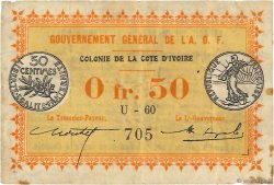0,50 Franc ELFENBEINKÜSTE  1917 P.01b fSS