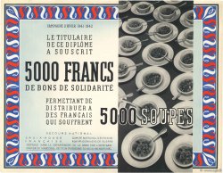 5000 Francs - 5000 Soupes FRANCE regionalism and miscellaneous  1941 KL.06