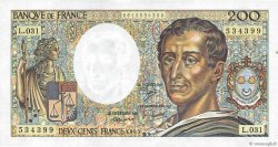 200 Francs MONTESQUIEU FRANKREICH  1985 F.70.05 VZ