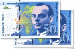 50 Francs SAINT-EXUPÉRY Consécutifs FRANKREICH  1993 F.72.02 ST