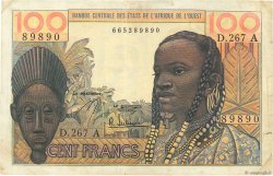 100 Francs ESTADOS DEL OESTE AFRICANO  1966 P.101Ag MBC
