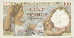 100 Francs SULLY FRANKREICH  1941 F.26.49 VZ+