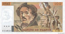 100 Francs DELACROIX modifié FRANCIA  1982 F.69.06