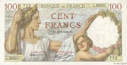 100 Francs SULLY FRANKREICH  1942 F.26.65 fST+