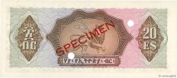 20 Dollars Spécimen ÄTHIOPEN  1961 P.21s ST