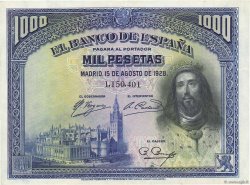 1000 Pesetas ESPAÑA  1928 P.078a EBC a SC