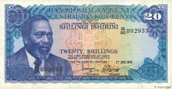 20 Shillings KENYA  1976 P.13c q.SPL